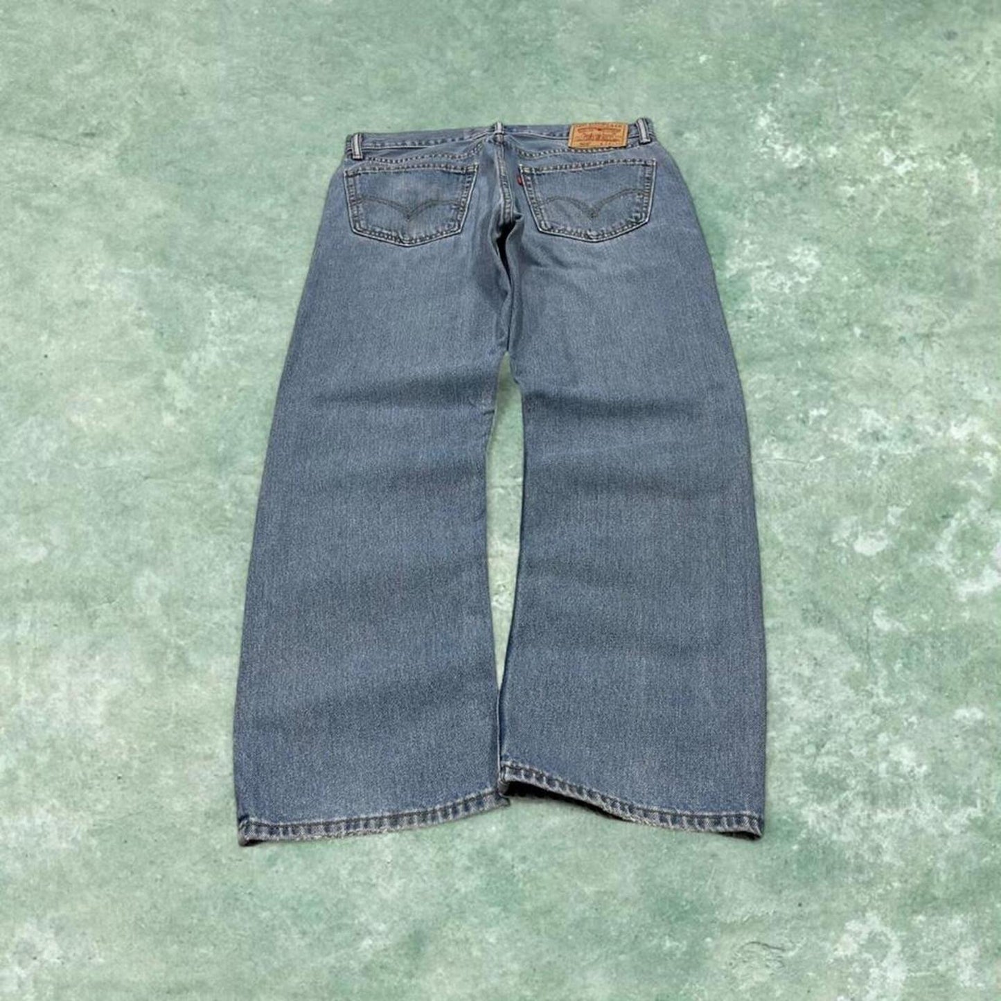 Y2k Levi's 505 jeans blue Straight leg denim pants red tab logo