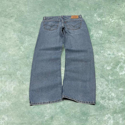 Y2k Levi's 505 jeans blue Straight leg denim pants red tab logo