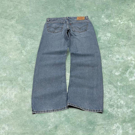 Y2k Levi's 505 jeans blue Straight leg denim pants red tab logo