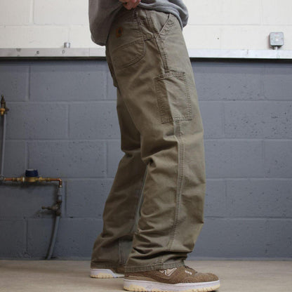 Carhartt carpenter skate pants khaki Loose dungaree fit Y2K style cargo work pants