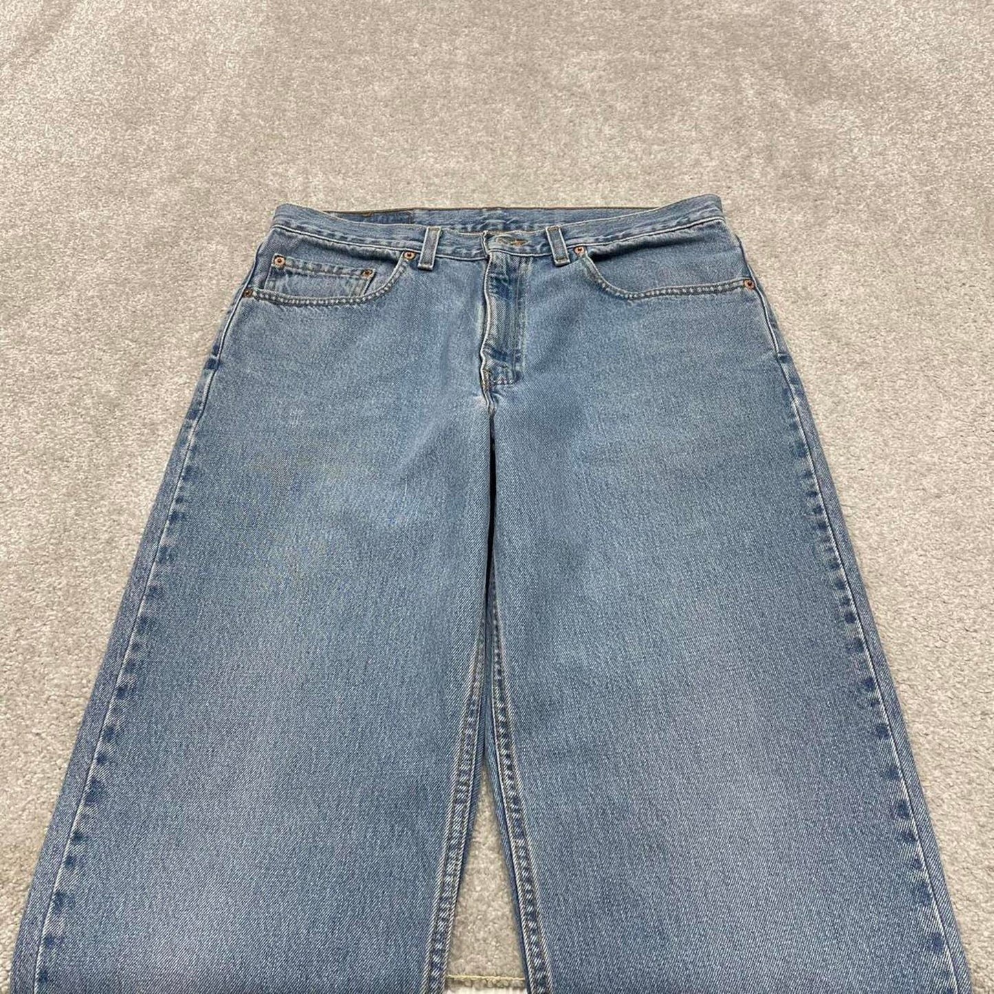 Y2K Levi’s 550 jeans wide leg blue Loose relaxed fit denim pants red tab logo