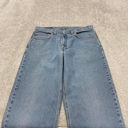 Y2K Levi’s 550 jeans wide leg blue Loose relaxed fit denim pants red tab logo