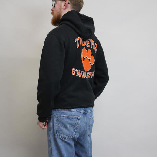 Black Russell Athletic hoodie S pullover jumper print design