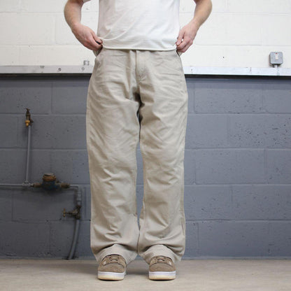 Beige Carhartt carpenter pants W36L32 relaxed fit 90s skater style cargos