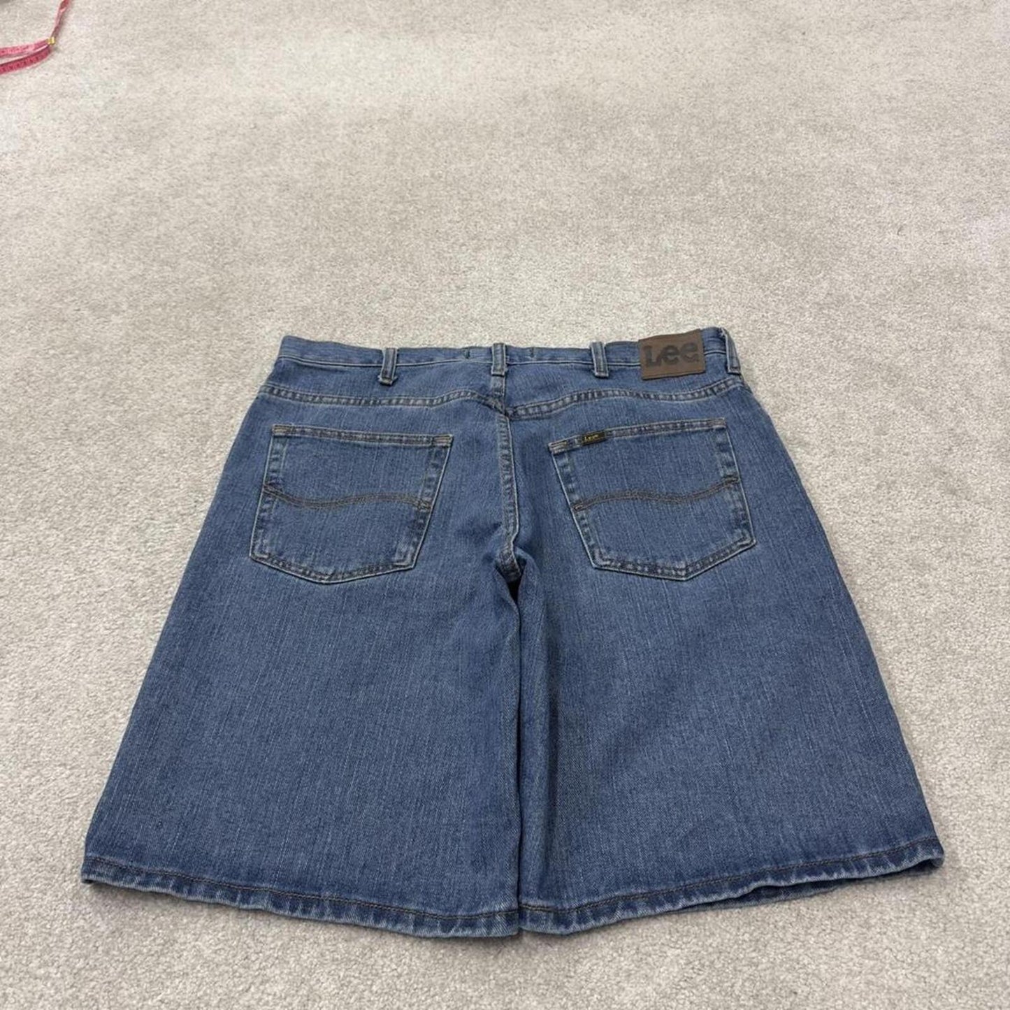 Lee Y2K denim shorts loose blue 100% cotton skate style summer shorts