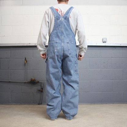 Vintage Lee overalls Large blue denim baggy 90s skater style dungarees bib & brace