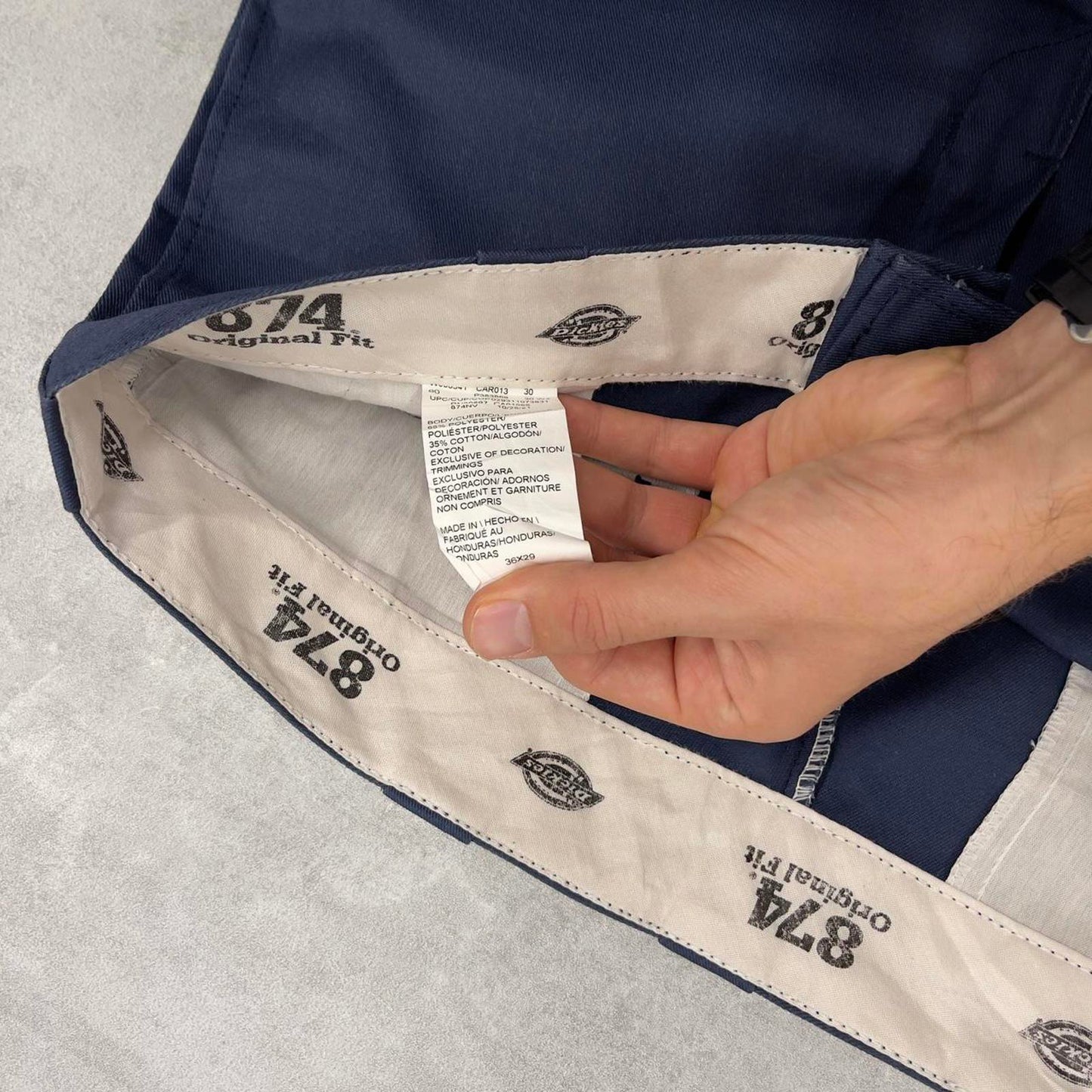 Dickies 874 Pants W36L29 navy original fit twill chino 90s style skater pants