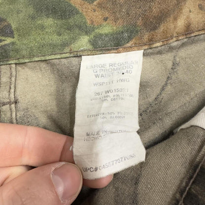 Vintage Liberty baggy camo cargo pants khaki Loose leg camouflage Y2K hunting style trousers