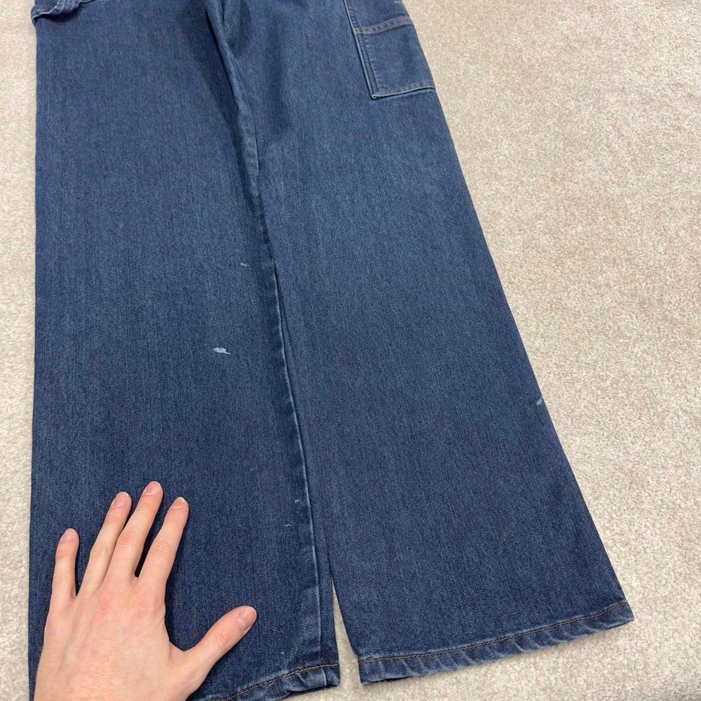 Y2K 00s Dickies carpenter jeans blue Denim flex workwear skater style cargos utility