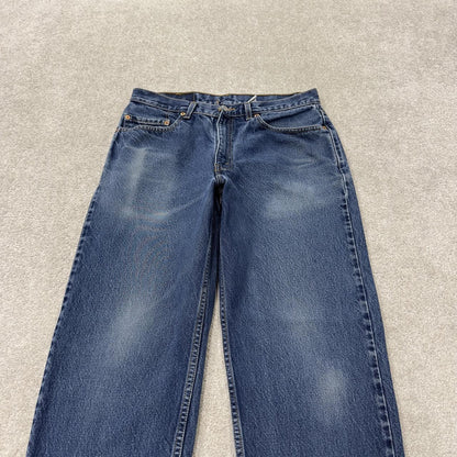 Levi’s 550 jeans Y2K blue denim Levi’s loose straight leg 2000s style pants red tab logo