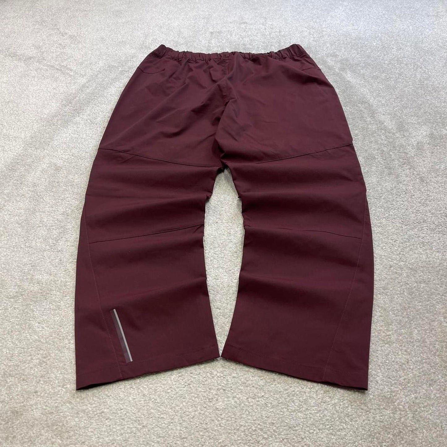 Burgundy Champion trackies XL loose y2k technical style joggers print logo track pants