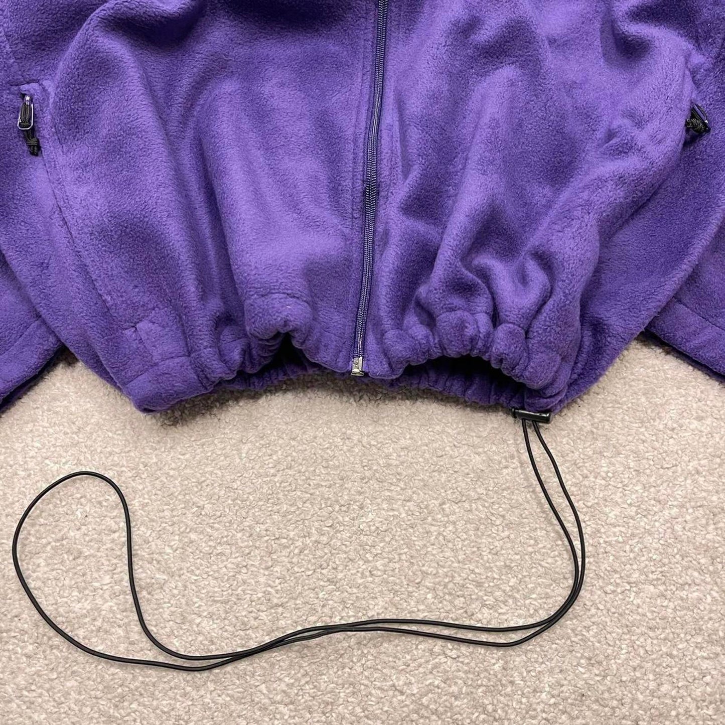 00s Columbia technical fleece XXL men's purple full zip up y2k style autumn adjustable waist