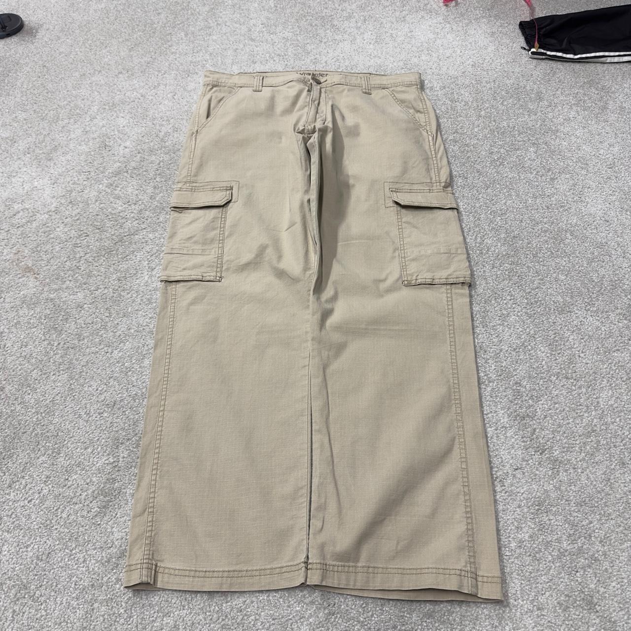 Wrangler cargo pants y2k beige W34L30 Straight leg skater work pants utility pockets