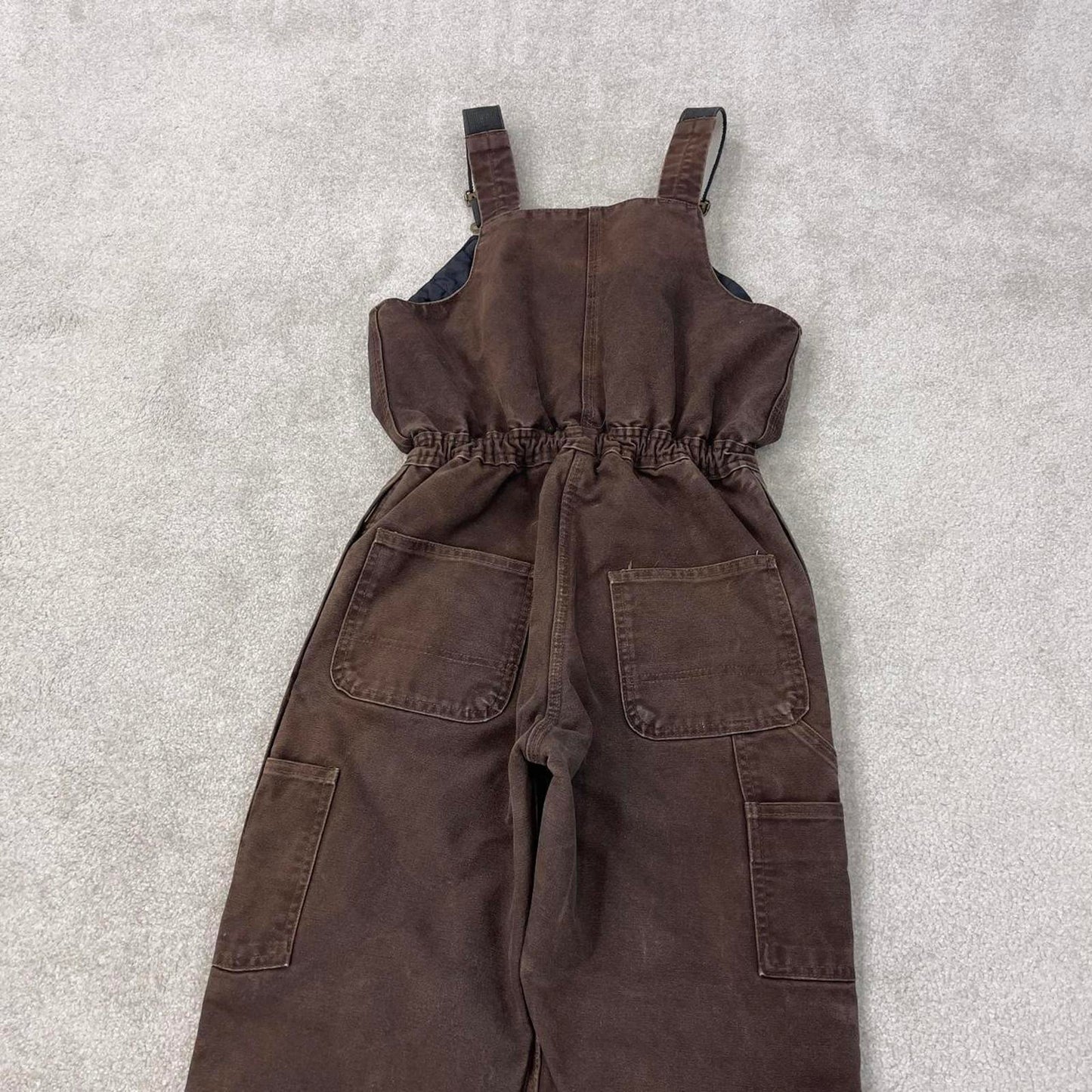 Brown Carhartt dungarees W30L32 Women's canvas overalls utility worker