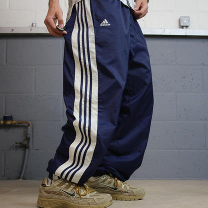 Vintage Y2K baggy Adidas team tracksuit bottoms navy XL Embroidered logo
