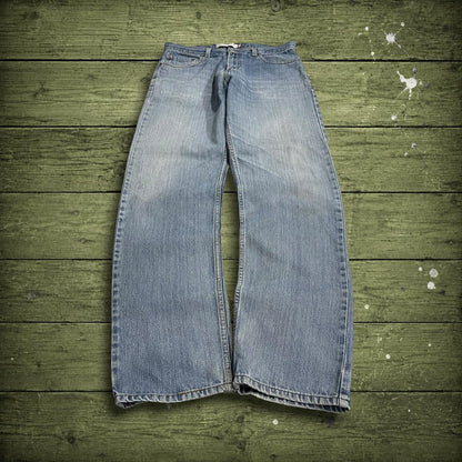 Levi's 505 straight fit jeans y2k blue Regular straight leg denim pants red tab logo