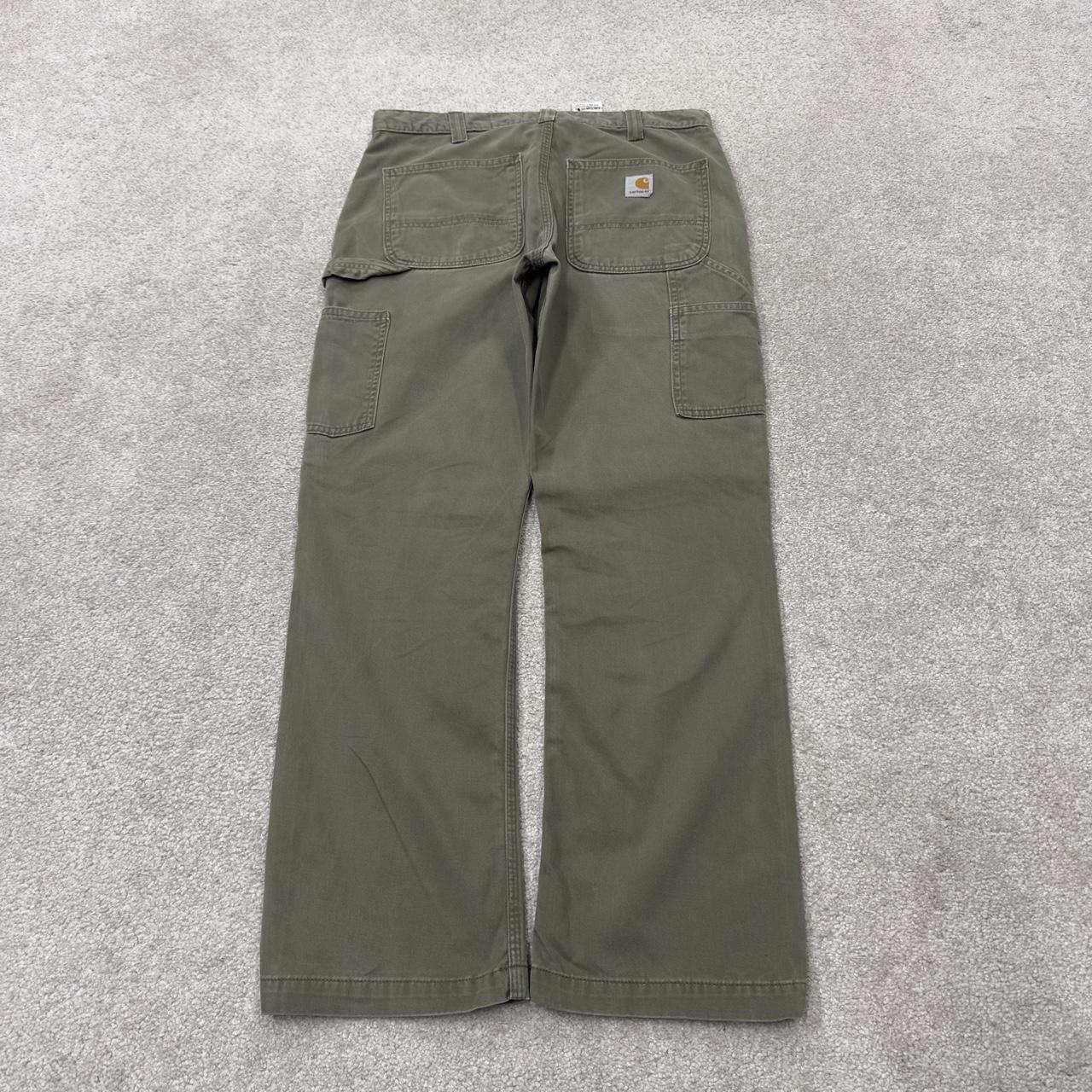 Green Carhartt carpenter pants relaxed y2k Straight leg skater 2000s style workwear cargos