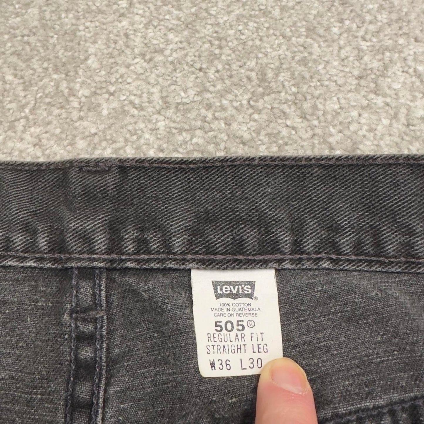 Vintage y2k Levis 505 jeans black Casual style 5 pocket loose straight leg denim pants