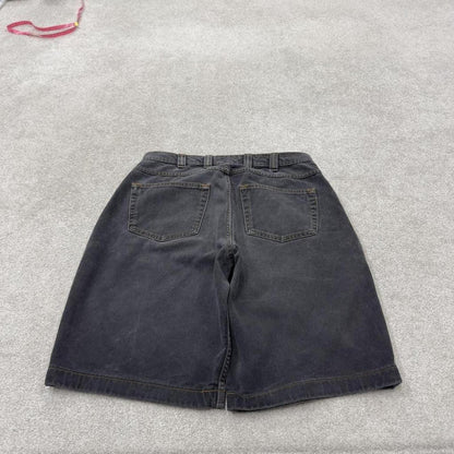 Baggy GAP Y2K Denim shorts black Loose wide leg fit skater style surf jorts