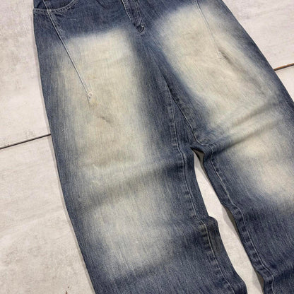 Baggy Tool jeans W34 L32 blue loose 90s thick denim wide leg y2k style skater jeans