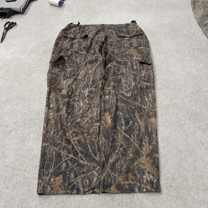 Vintage baggy camo cargo pants brown Loose leg True Timber camouflage Y2K hunting trousers