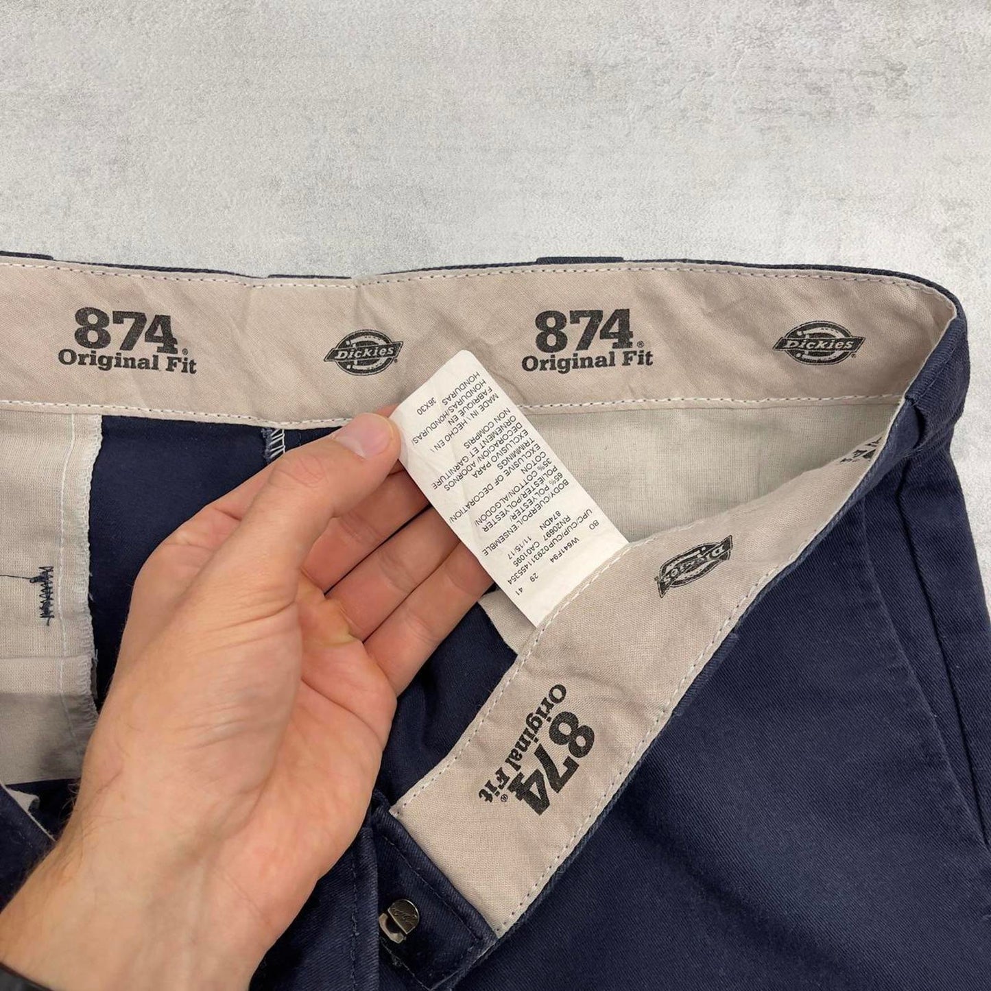Dickies 874 Pants W36L29 Navy twill chino 90s style skater pants