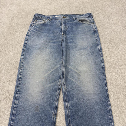 Vintage Carhartt jeans y2k relaxed washed blue denim Loose leg 100% cotton skater style workwear