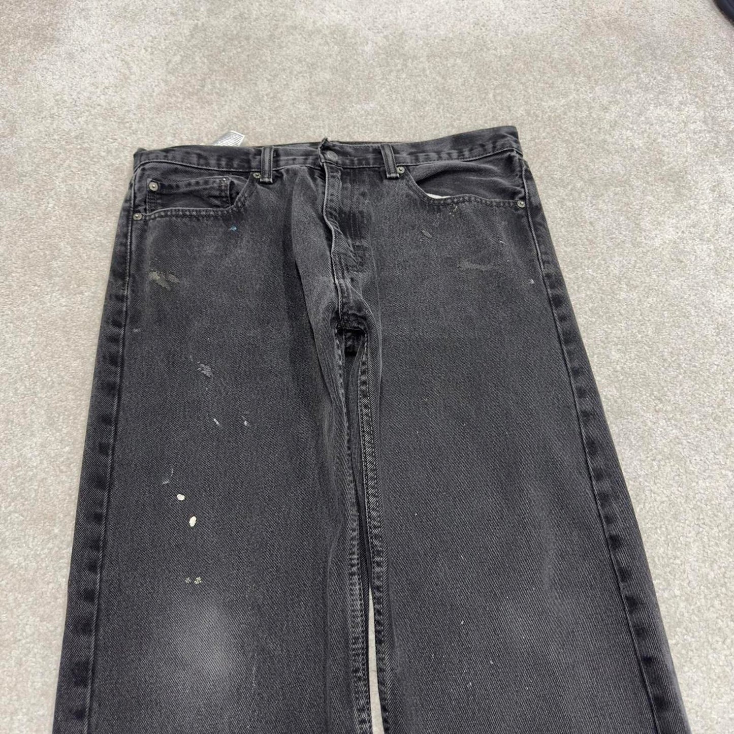 Vintage y2k Levis 505 jeans black Casual style 5 pocket straight leg denim pants