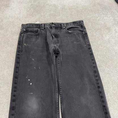 Vintage y2k Levis 505 jeans black Casual style 5 pocket straight leg denim pants