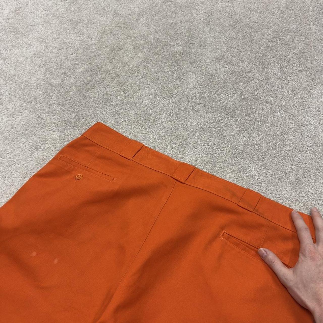 Baggy Dickies chino shorts carpenter orange Chino style skater shorts long wide leg festival