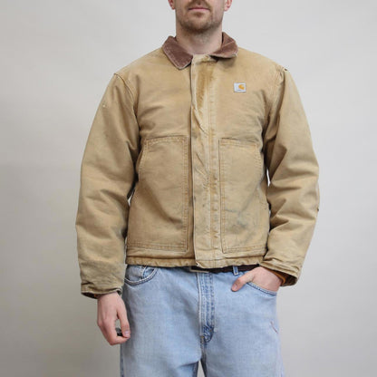 Vintage Carhartt traditional jacket Large boxy cropped workwear Detroit style