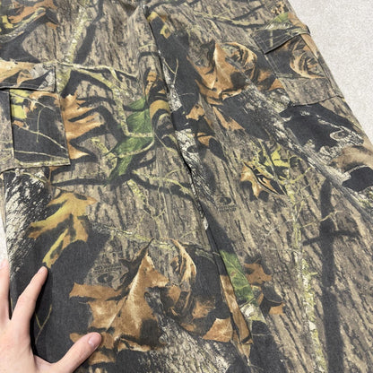 Baggy Mossy Oak realtree camo cargo pants Y2K L khaki Field Staff camouflage utility  hunting