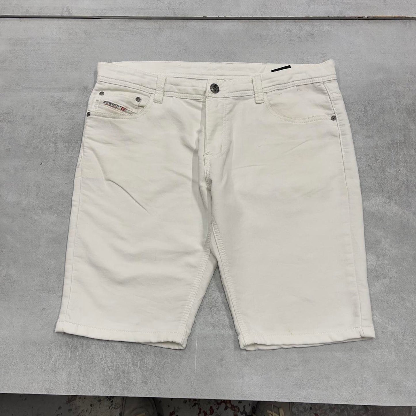 White mens Redox jorts W38
