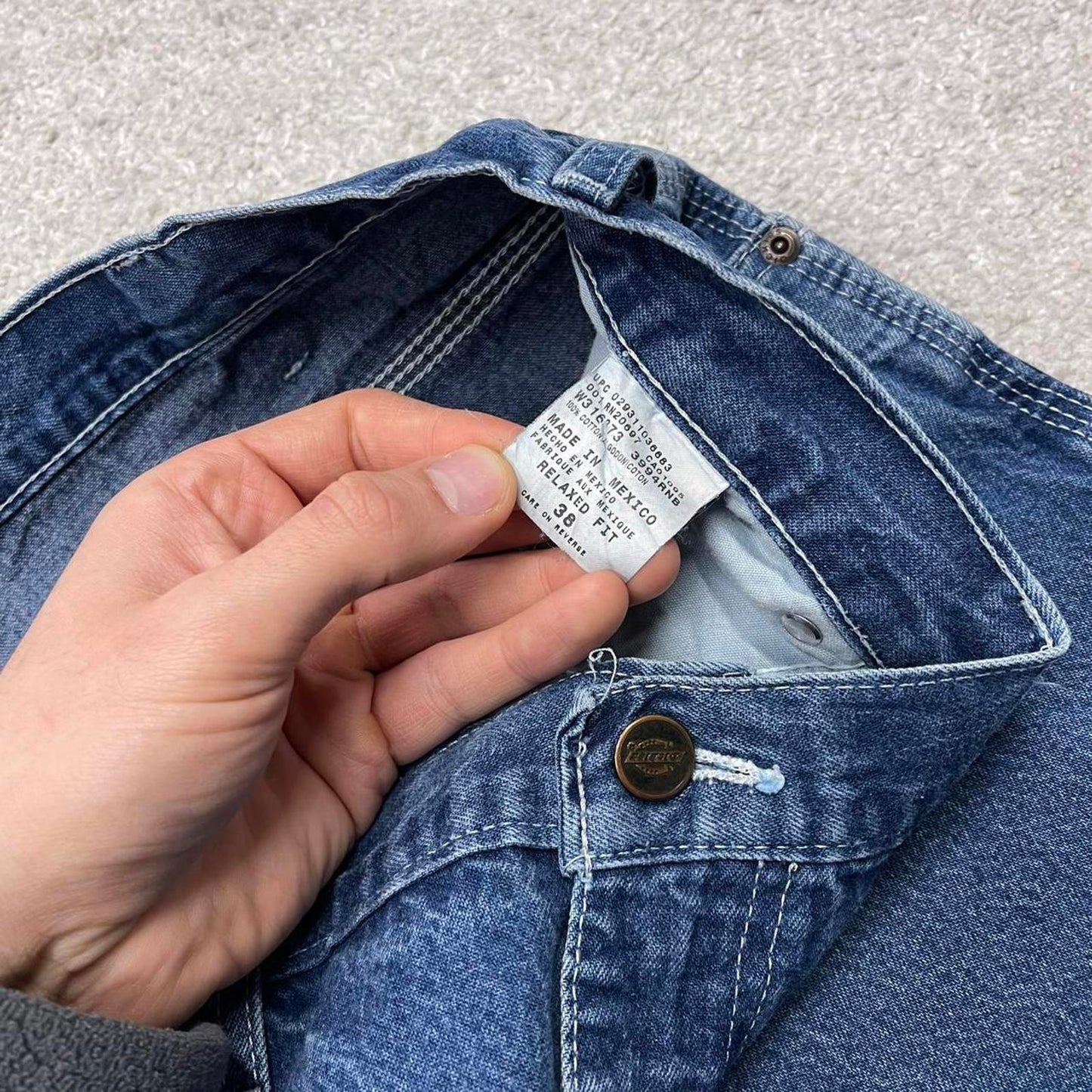 Y2k baggy Dickies shorts skater style blue Loose leg denim summer festival shorts