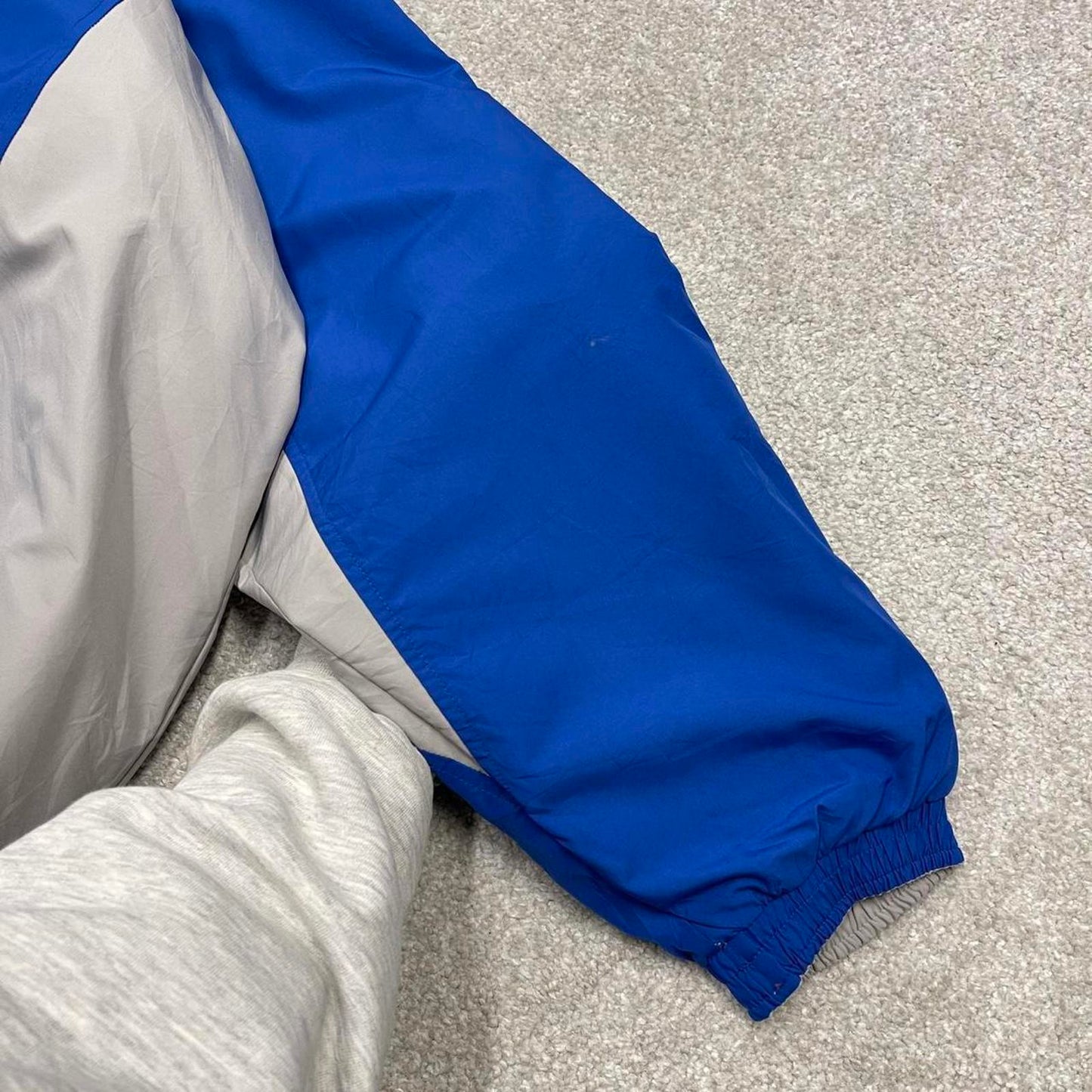 Vintage y2k Nike Team reversible technical windbreaker jacket blue grey Padded adjustable tech coat