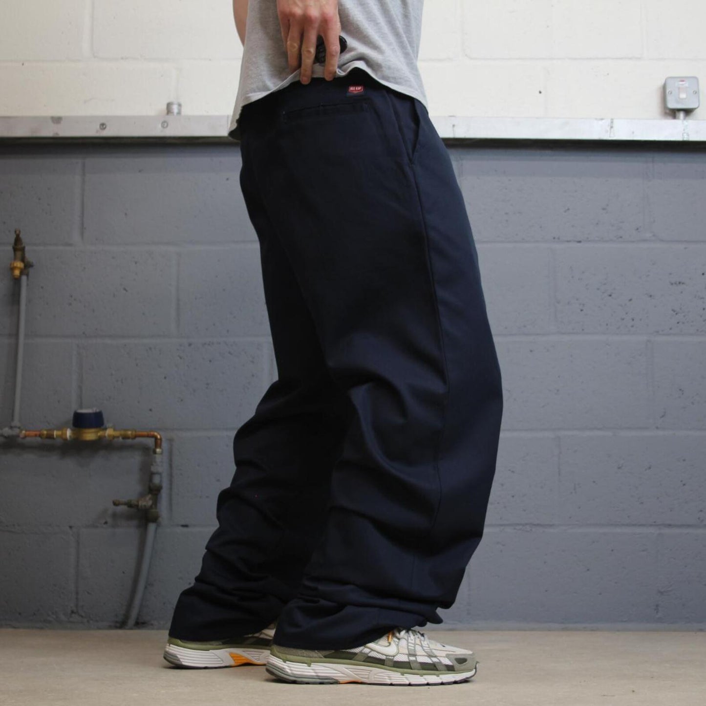 Vintage baggy work pants Red Kap navy Loose twill chino skate style trousers