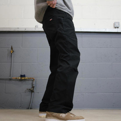 Y2k loose Dickies cargo pants black Lightweight floaty skate style work trousers