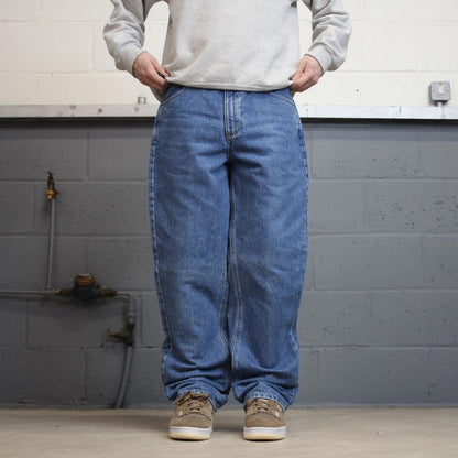 Vintage Carhartt jeans 90s skater style W36L32 blue denim 5 pocket workwear jeans