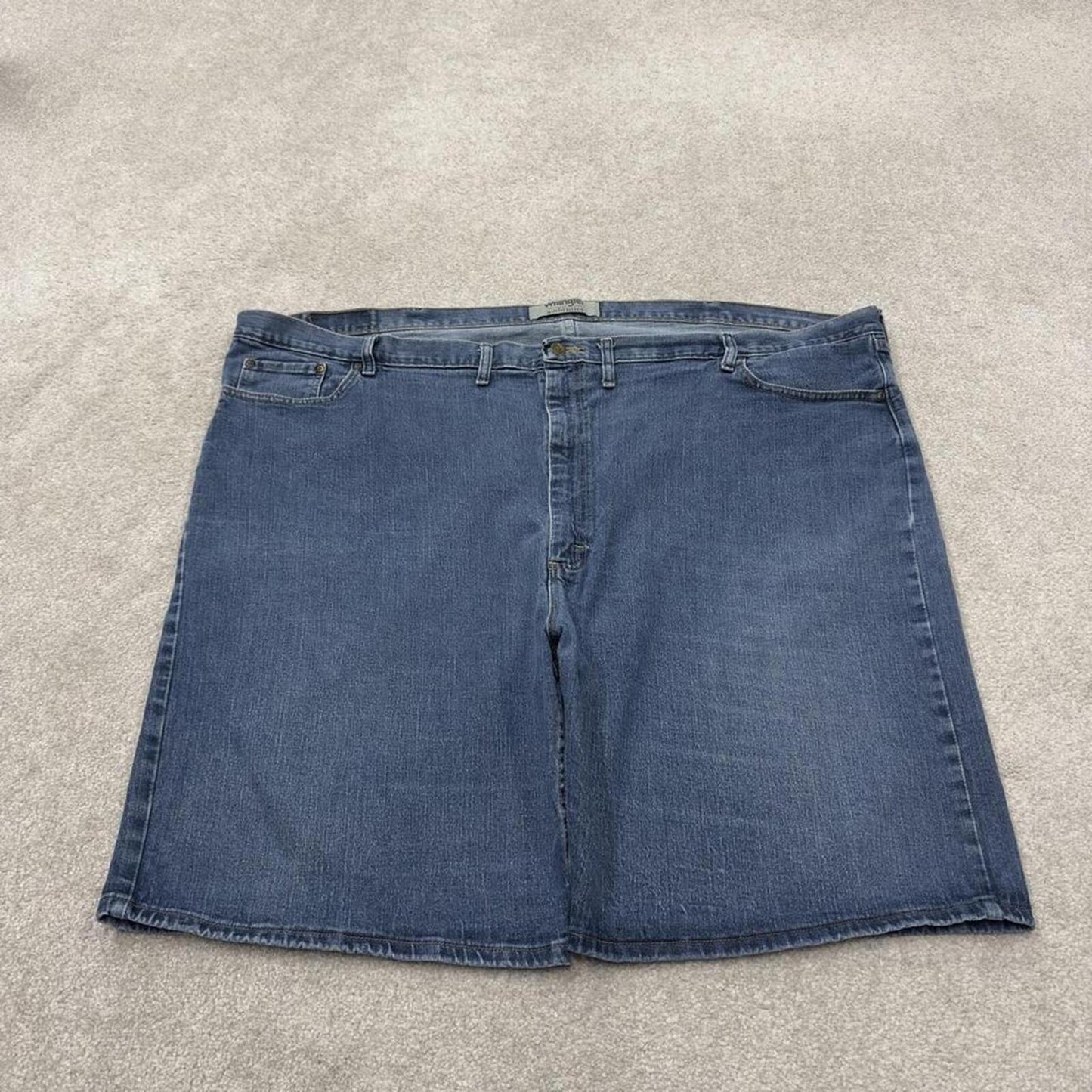 Wrangler baggy denim jean shorts blue Loose wide leg skater style jorts