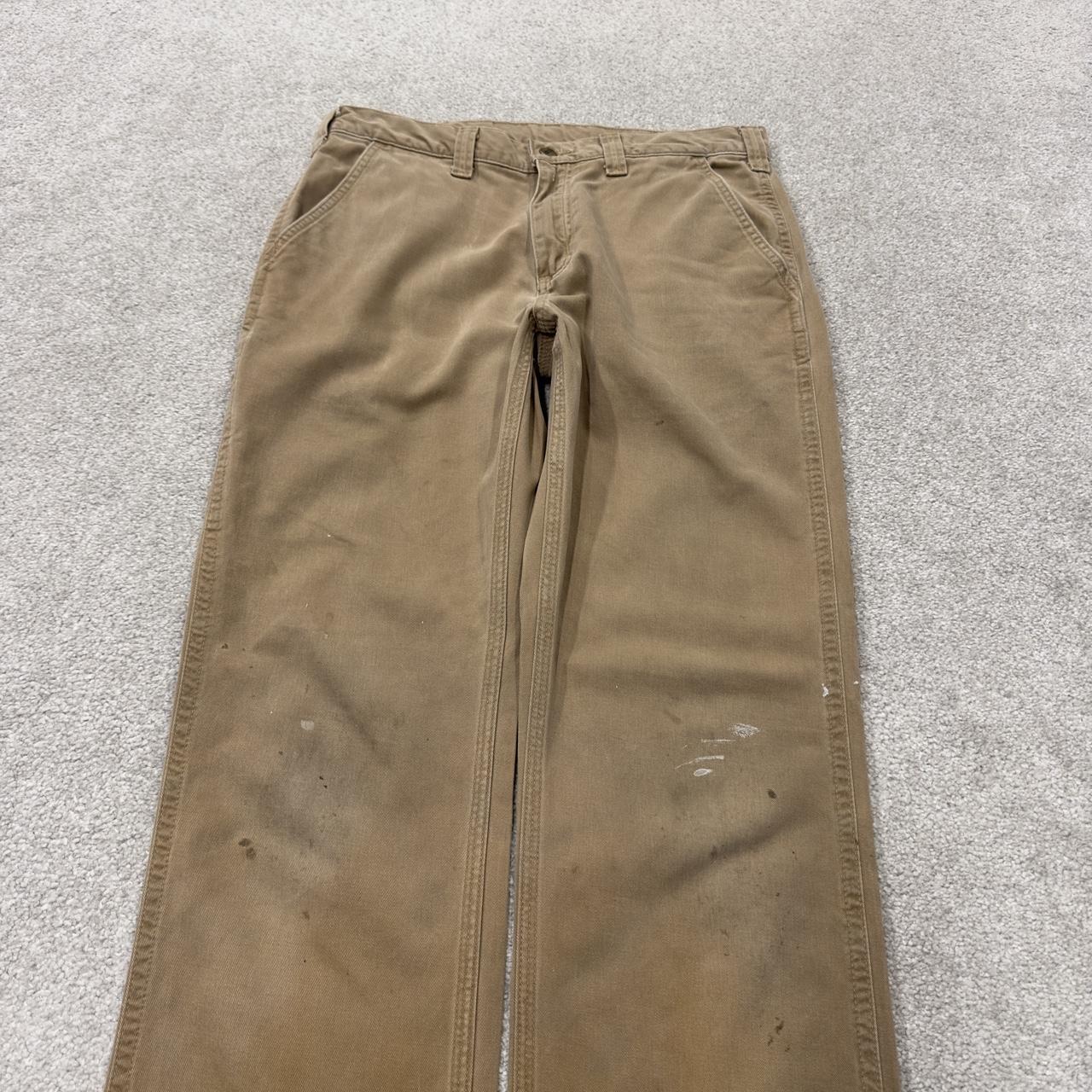 Vintage Carhartt carpenter pants y2k tan Straight leg skater style utility workwear