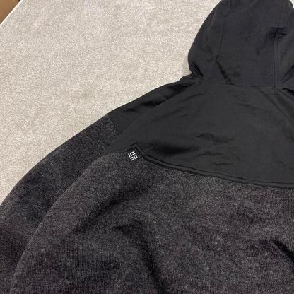 Y2K Columbia technical windbreaker fleece jacket grey Omni-wind hooded tech coat embroidered