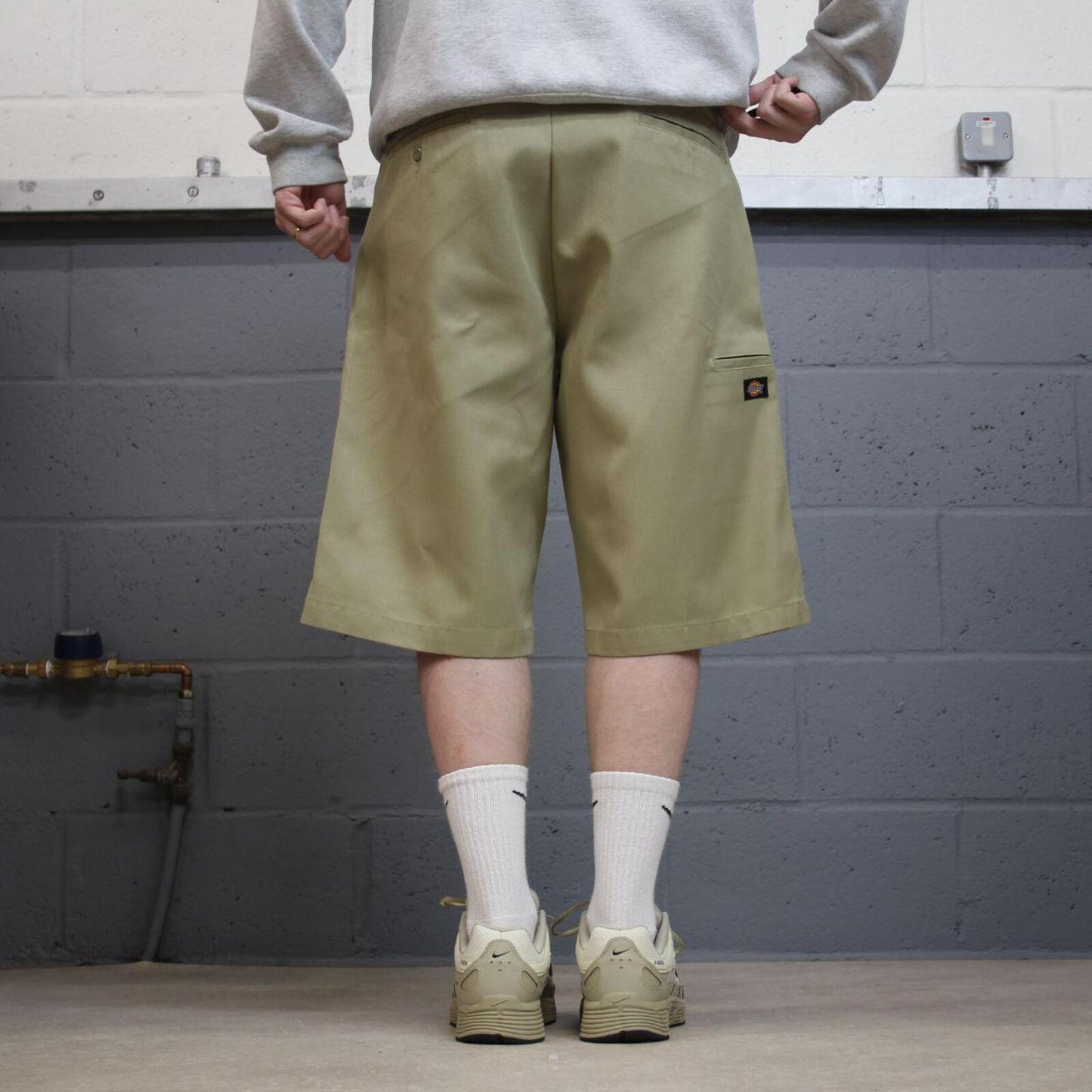 Dickies baggy carpenter shorts khaki Twill chino skater style shorts wide long leg