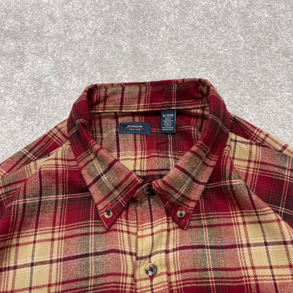Arrow check flannel shirt XL men's long sleeve button up checkered autumn y2k style