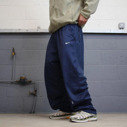 00s Nike tracksuit bottoms navy 3XL loose y2k style sportswear track pants gym wear