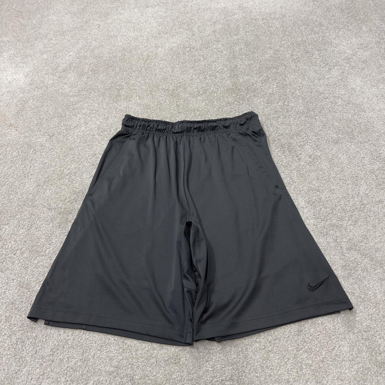 Nike sports shorts y2k loose grey Swoosh logo Dri-Fit comfy floaty summer gym shorts