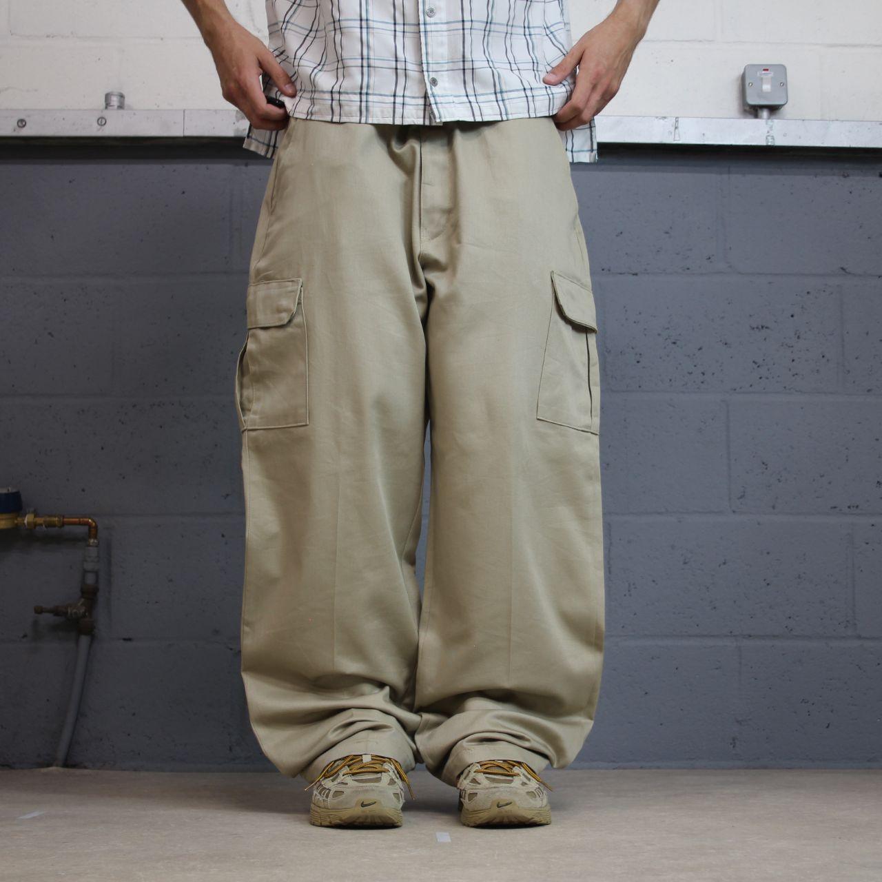 Red Kap vintage baggy wide leg cargo pants y2k khaki Loose fit skater chino work trousers