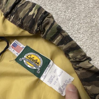 Vintage goretex waterproof baggy pants y2k khaki Cabelas Realtree camo wide leg adjustable trousers