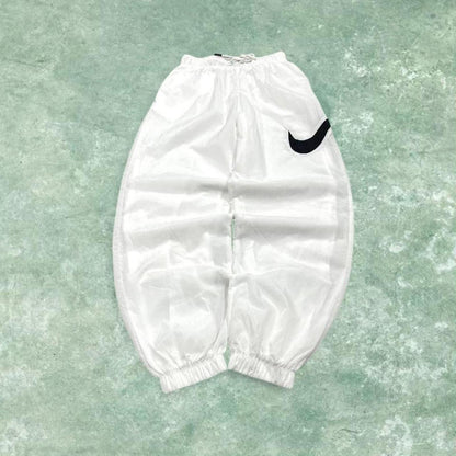 Y2k Nike tracksuit bottoms Swoosh white