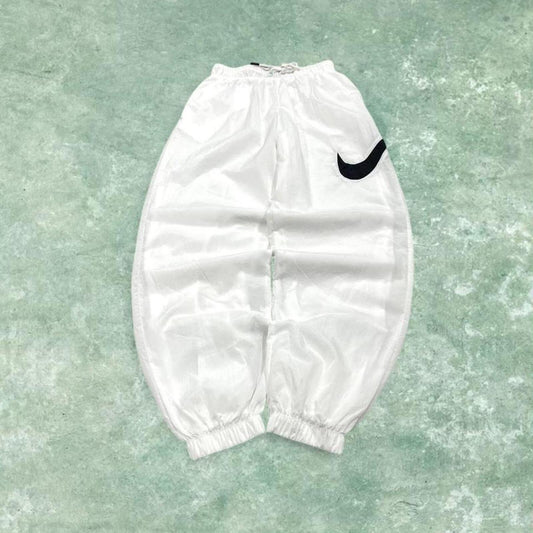 Y2k Nike tracksuit bottoms Swoosh white