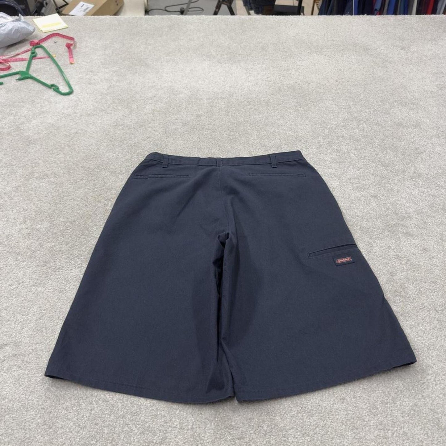 Baggy Dickies carpenter shorts long leg navy Twill chino skater style shorts loose long leg
